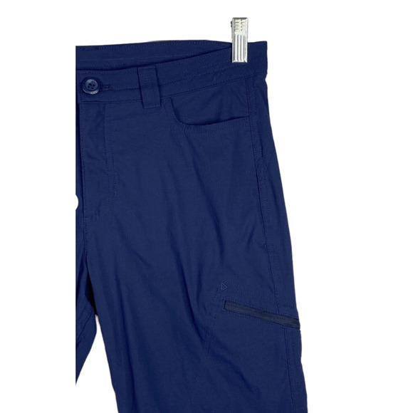 Eddie Bauer Pants Women's 8 Blue Capri Cargo Pocket Stretch Nylon Hiking Active - Picture 3 of 8